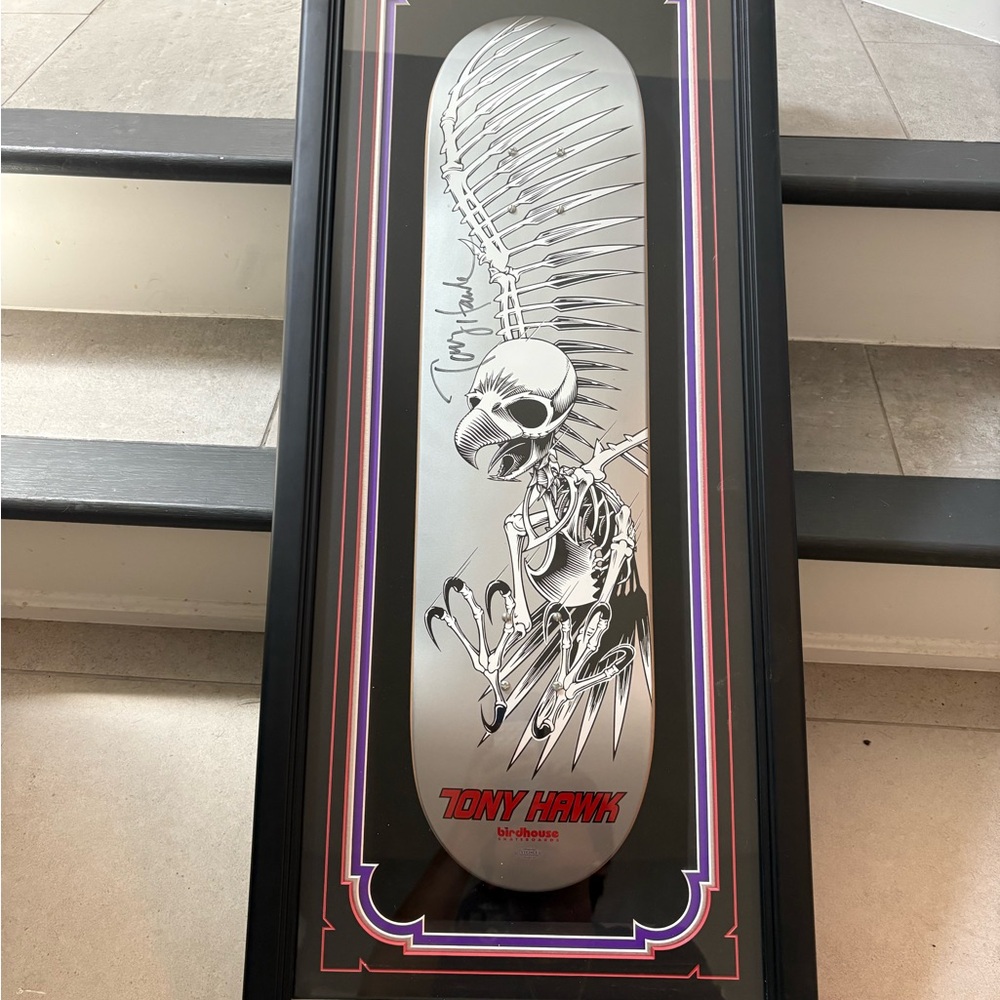 Tony Hawk Silver Skeleton Skateboard Deck